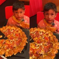 Prima pizza pentru Bebe Coscodar